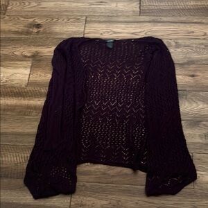 Rue21 Purple Cable Knit Cardigan Sweater